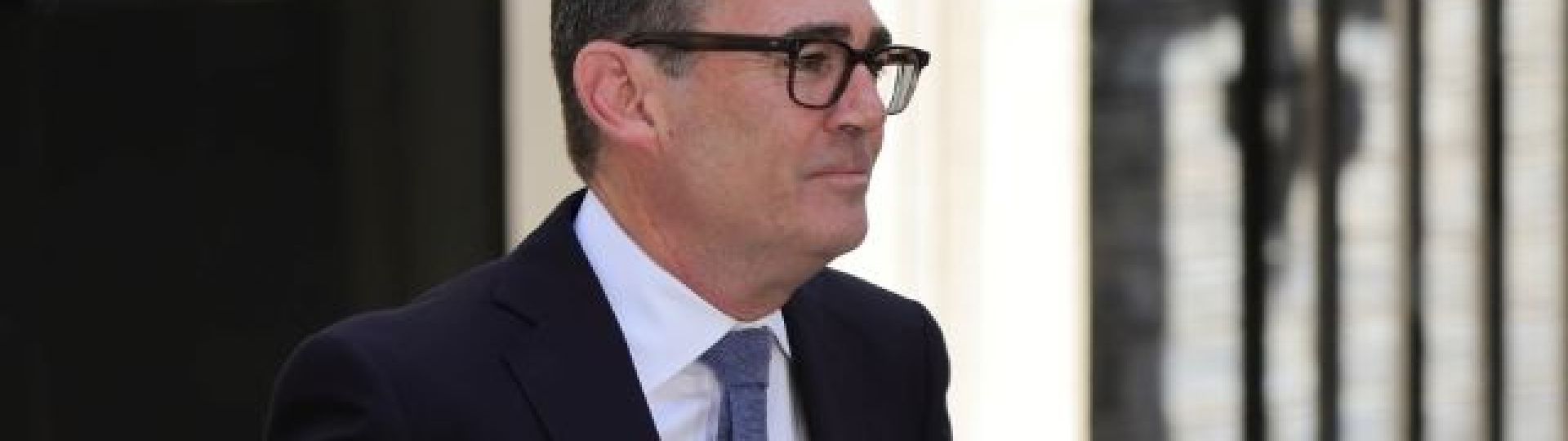 British prime minister Andy Burnham outside number 10 Downing Street