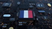 Processor, CPU or Chip With the Flag of France